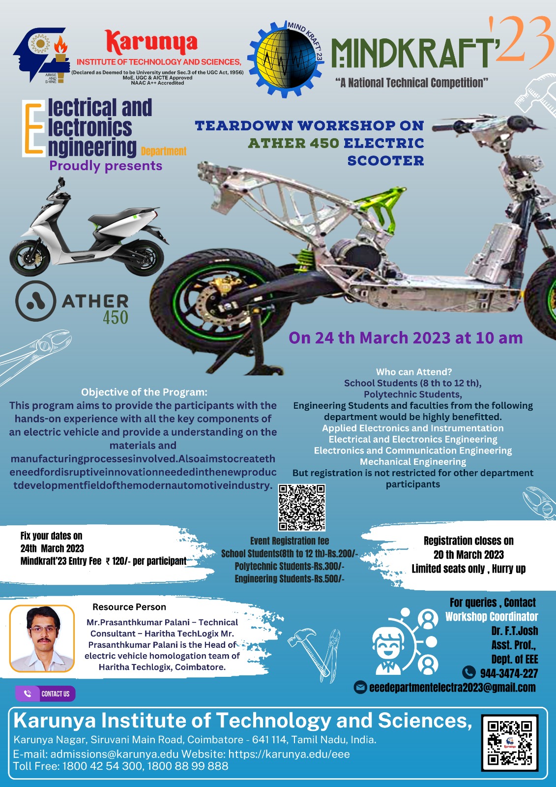Teardown workshop on Ather450 Electric Scooter 2023